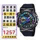 卡西歐（CASIO）手表男G-SHOCK小鋼炮金屬鋼鐵之心防震水雙顯學(xué)生運(yùn)動電子表禮物 GM-110B-1A炫彩小鋼炮