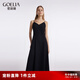 歌莉婭黑色吊帶連衣裙女帶胸墊新款夏無(wú)袖V領(lǐng)小黑裙1C5C4K2H0 00B黑色 XS