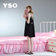 YSO【禮物系列】睡裙女夏季吊帶裙甜美可愛(ài)蝴蝶結度假家居服 黑色  S