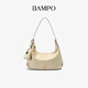 半坡飾族（bampo）金元包大號 頭層牛皮hobo包單肩包秋冬新款斜挎腋下包女520禮物 茯苓白112