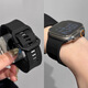 兜兜格波浪iwatchS10運(yùn)動(dòng)適用蘋果手表表帶applewatch8/7/6代SE情侶9新款ultra2潮牌49男女42硅膠帶46MM 黑色【波浪菱形柔軟腕帶】 iwatch S10【42mm】