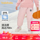 巴拉巴拉童裝兒童羽絨褲男童女童加厚褲子冬裝長(zhǎng)褲束腳褲 夢(mèng)幻粉60304-灰鴨絨 100 (充絨量40g）