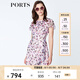 PORTS寶姿  新品女裝優(yōu)雅荷葉邊連衣裙LN8D168HPS066 冰雪紫印花 XS (2)