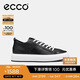 愛步（ECCO）板鞋女 牛皮輕盈厚底增高休閑鞋 街頭ACE女鞋856813 黑色 37