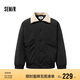 森馬羽絨服男中長(zhǎng)款冬拼接仿羊羔絨夾克寬松三防外套109724113106