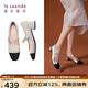 萊爾斯丹[職場(chǎng)芭蕾]春季新款小香風(fēng)瑪麗珍女鞋真皮單鞋女35403/47801 米白色 OWF 金絲格紋5T 37