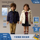 Teenie Weenie Kids小熊童裝24冬男女寶仿羊羔絨翻領(lǐng)三防羽絨服 藏青色 110 cm