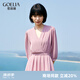 歌莉婭粉色法式連衣裙大牌氣質(zhì)女裝顯瘦時(shí)尚a字茶歇裙子1A8C4K1Y0 15R深粉紅 M (160)