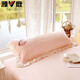 雅鹿牛奶絨毛巾繡雙人枕套加厚純色珊瑚法蘭絨情侶長(cháng)款枕芯套大枕頭套 小馬 粉 48x120cm
