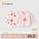 童泰（TONGTAI）嬰兒上衣夏季純棉衣服初生寶寶和尚服滿月服和服提花粉色52cm