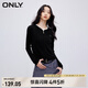 ONLY夏季辣妹休閑修身連帽開(kāi)衫毛衣針織衫女|12413B013 H1Z 黑色 S 160/80A