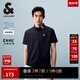 杰克·瓊斯（JACK&JONES）POLO衫男士夏季新款撞色翻領(lǐng)涼感短袖復(fù)古簡約短袖polo衫衣服男裝 炭黑藍E40 M (175)