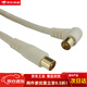 碉凰有線電視接頭Choseal/秋葉原QS325 電視信號 有線電視線閉路TV線 機(jī)頂盒連接線 一頭直插   一頭螺紋母 1米