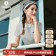 Navigare意大利小帆船女條紋T恤斜扣翻領(lǐng)短袖POLO衫2325525518 白 M 
