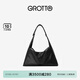 GROTTO個樂25年新款Tofu包和牛小牛皮單肩斜挎手拎包托特軟包 經(jīng)典黑M 古金 M/L
