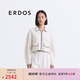 ERDOS 25春夏新品翻領(lǐng)箱型短款時(shí)尚四平空轉(zhuǎn)開(kāi)衫女羊絨衫外套 白 M