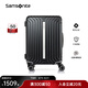 新秀麗（Samsonite）新輕量框架箱時尚豎條紋拉桿旅行箱行李箱QA7 黑色 28英寸