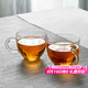 雅集小資茶杯100ml 透明耐熱帶把玻璃品茶杯 功夫茶具配件