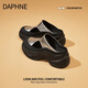 DAPHNE達(dá)芙妮包頭涼鞋女2025新款夏季外穿厚底時(shí)尚百搭不累腳軟底穆勒鞋