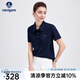 Navigare意大利小帆船翻領短袖T恤衫女士25夏季新品百搭體恤休閑polo衫女 午夜藍 XL