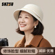 十竹媽媽帽子女秋冬漁夫帽中老年人時尚冬季保暖羊毛盆帽大頭圍洋氣 米白色【羊毛面料】時尚顯年輕