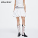 moussy 2025新品甜美元氣高腰花苞蓬蓬半身裙女028ISA31-2331 010白色 S