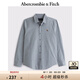 ABERCROMBIE & FITCH【爆款府綢】男裝25春夏美式經(jīng)典小麋鹿通勤長袖襯衫KI125-5255 藍(lán)色 S (175/92A)