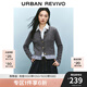 UR2025春季新款女裝拼接假兩件新年戰(zhàn)袍針織開衫UYU950032 中灰花灰 XL