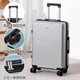 地平線(xiàn)8號（LEVEL8）新款行李箱學(xué)生男女韓版大容量密碼箱拉鏈旅行箱皮箱包防爆可定制 拉鏈款【太空銀】防爆密碼鎖 22.0寸短期出行【一人出行三天】