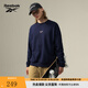 Reebok銳步官方24年新款男女同款復(fù)古舒適撞色LOGO休閑套頭衛(wèi)衣 24FRM305UGN2 XL