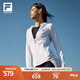 FILA 斐樂官方女士針織連帽外套2025夏新款健身運(yùn)動(dòng)涼感防曬上衣 玉石白-WT S 160/80A/S
