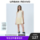 UR2025夏季新款女裝法式多系帶無袖連衣裙UYY750053 淺黃 (袖口偏大) S