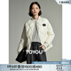 初語羽絨服女2023年冬季新款防風(fēng)保暖輕盈棒球外套 奶白色 S