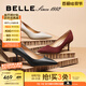 百麗（Belle）92系列高跟鞋女25春季新款真皮婚禮單鞋3Y6B2AQ5預(yù)售 黑色 37 (235mm)
