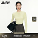 JNBY/江南布衣秋冬美麗諾羊毛針織衫女圓領(lǐng)撞色拼接毛衣5O0312880 750/黃色系多彩混雜色 M