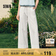 森馬（Semir）休閑褲女寬松闊腿褲顯腿長(cháng)時(shí)尚百搭2025夏季花邊褲子107425127060