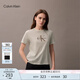 Calvin KleinJeans25春夏女士休閑通勤ck字母印花純棉針織短袖T恤47B864G