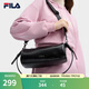 FILA斐樂女士包包時(shí)尚挎包新品優(yōu)雅斜挎包單肩包簡約腋下包手提包 正黑色-BK XS