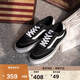 VANS范斯官方 Brooklyn LS黑色簡約復古男鞋板鞋 黑色  43