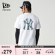 NEW ERA紐亦華MLB短袖男女同款夏季運(yùn)動(dòng)T恤情侶NY圓領(lǐng)短袖13546477-L