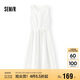 森馬（Semir）連衣裙女顯瘦收腰長裙溫柔2025夏季氣質(zhì)木耳邊背心裙107425114060
