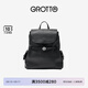 個(gè)樂(lè)25年新款真皮THE BAG雙肩包大容量通勤差旅休閑軟背包七夕禮物 經(jīng)典黑 L