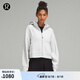 lululemon丨Scuba 女士超寬松款拉鏈連帽衫 LW3IG6S 雜色超淺灰 XS /S