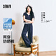 森馬（Semir）防曬休閑褲女25夏季一褲兩穿闊腿褲涼感褲子109325127003