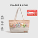 CHARLIE&KELLI CK品牌包包女包帆布卡通包痛包2025新款托特包輕奢女斜挎單肩包 達(dá)菲七寶【京倉配送 禮袋包裝】