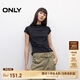 ONLY2025春季新款百搭舒適純色修身顯瘦小高領(lǐng)T恤女|125101013 H1Z 黑色 M