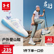 安德瑪（Under Armour）男女童防滑耐磨透氣網(wǎng)面戶外鞋兒童生活戶外鞋2521812 白/藍(lán) 32