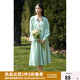 獨束大碼女裝【流動心緒】輕盈松弛感半身裙夏裝新款高腰修身半裙 瓦松綠 XL (尺碼：3)