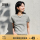 森馬（Semir）短袖T恤女短款字母插肩袖緊身2025夏季時尚燙鉆衣服109325100028