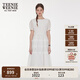 Teenie Weenie【棉絲混紡】小熊女裝白色連衣裙2025夏季新款優(yōu)雅淑女裙 白色 L